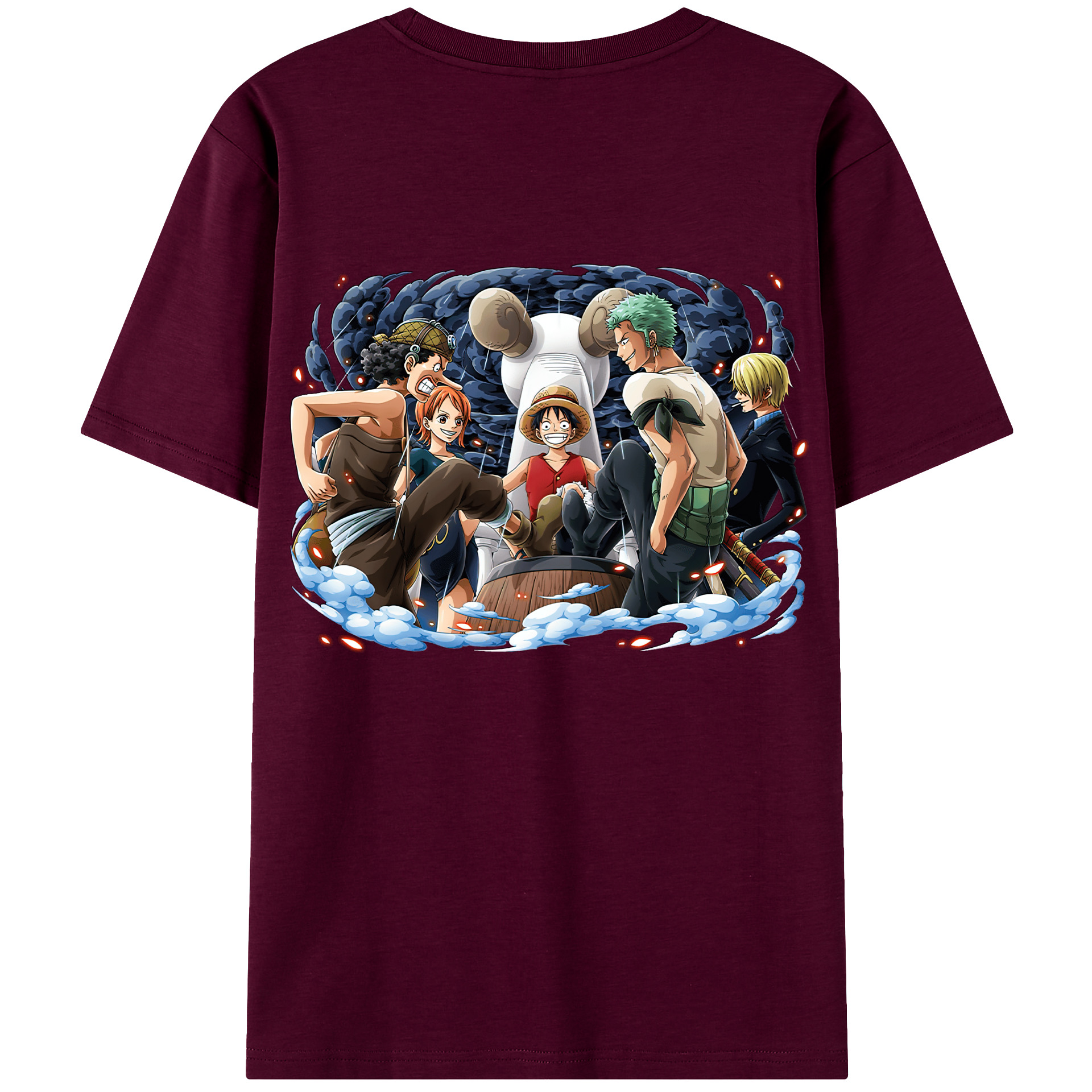 ワンピース モンキー・D・ルフィ ONE PIECE Monkey D. Luffy レディース半袖Tシャツ(バックプリント)